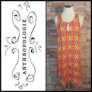 Everly Anthropologie Orange  Tribal Dress